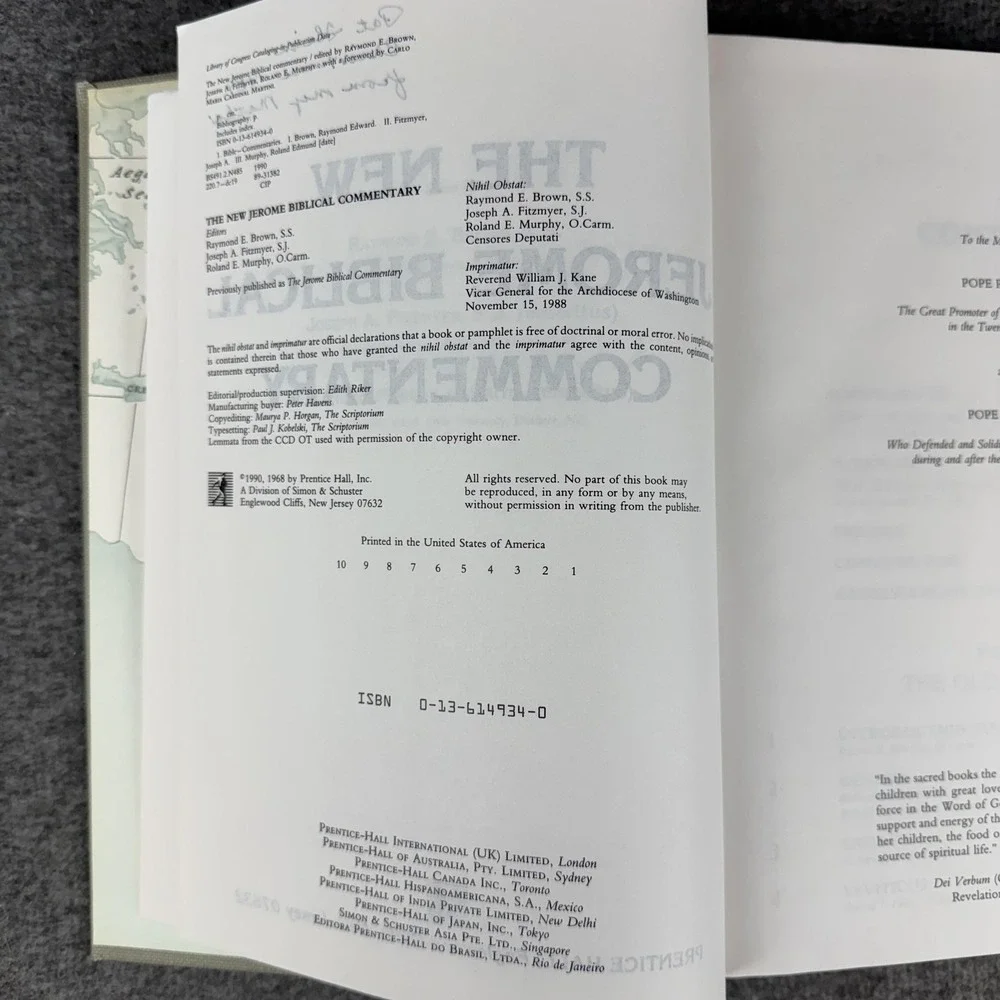 Vintage New Jerome Biblical Commentary Brown Fitzmyer Murphy Gray HC Prentice‎